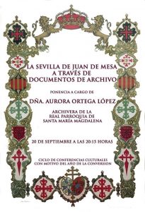 Conferencia “La Sevilla de Juan de Mesa a través de documentos de archivo”